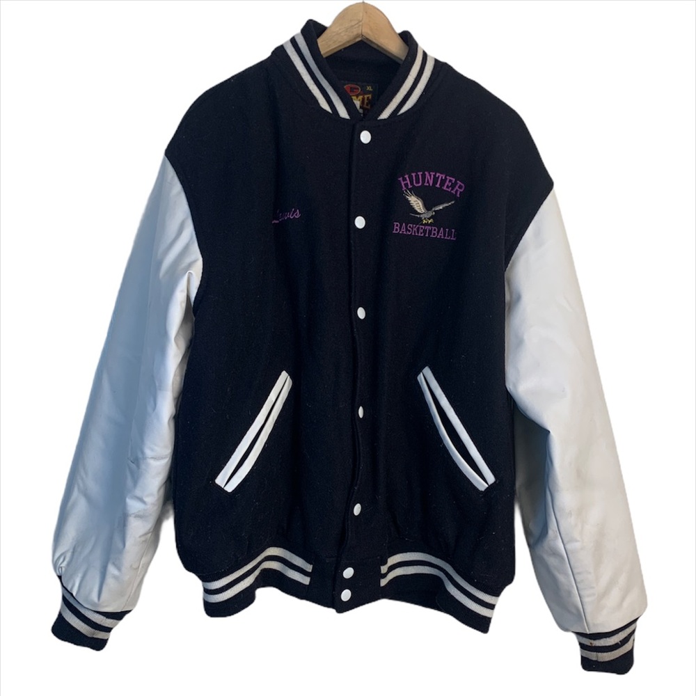 Vintage Hunter Basketball Varsity Letterman Jacket